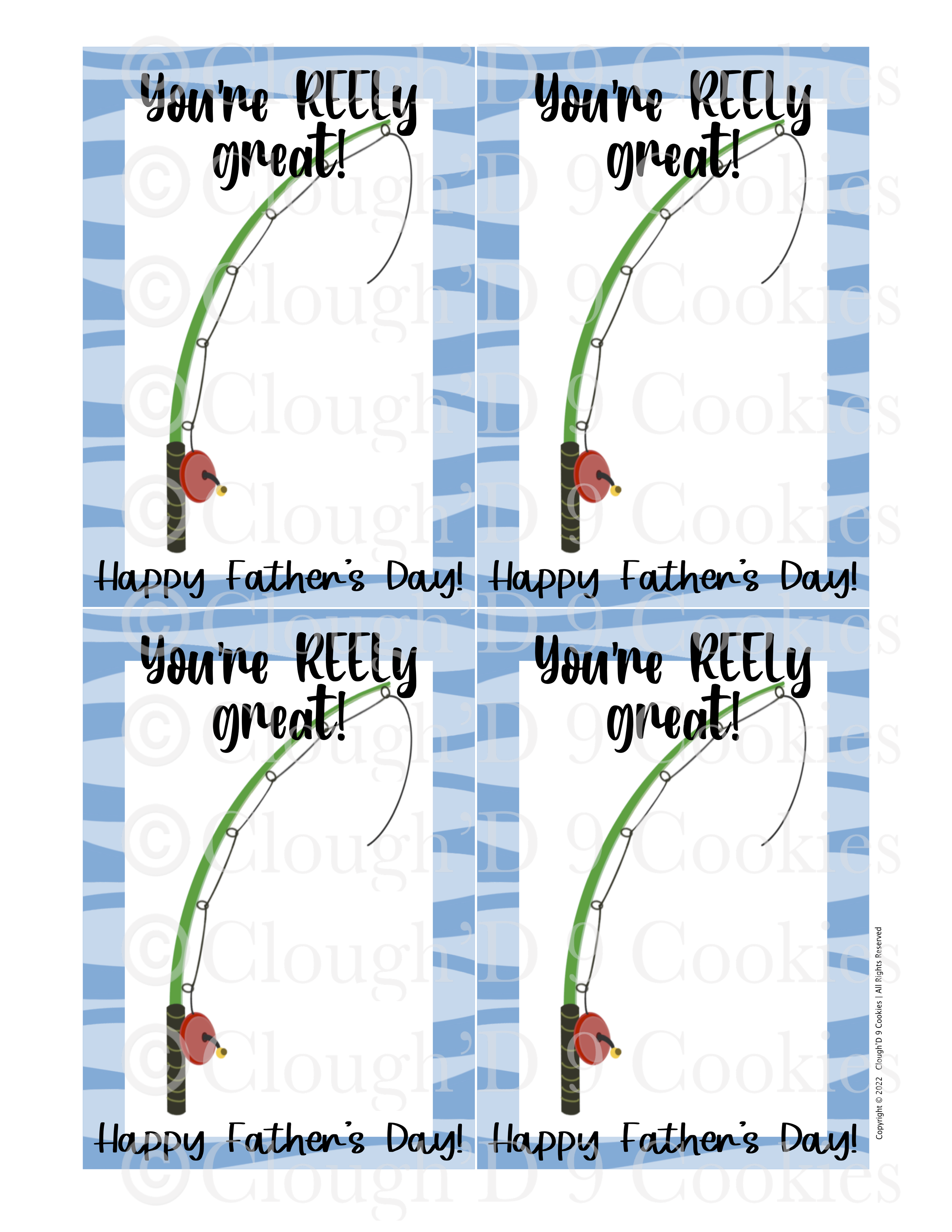 You're REELy Great! *Ink Saver* Cookie Card
